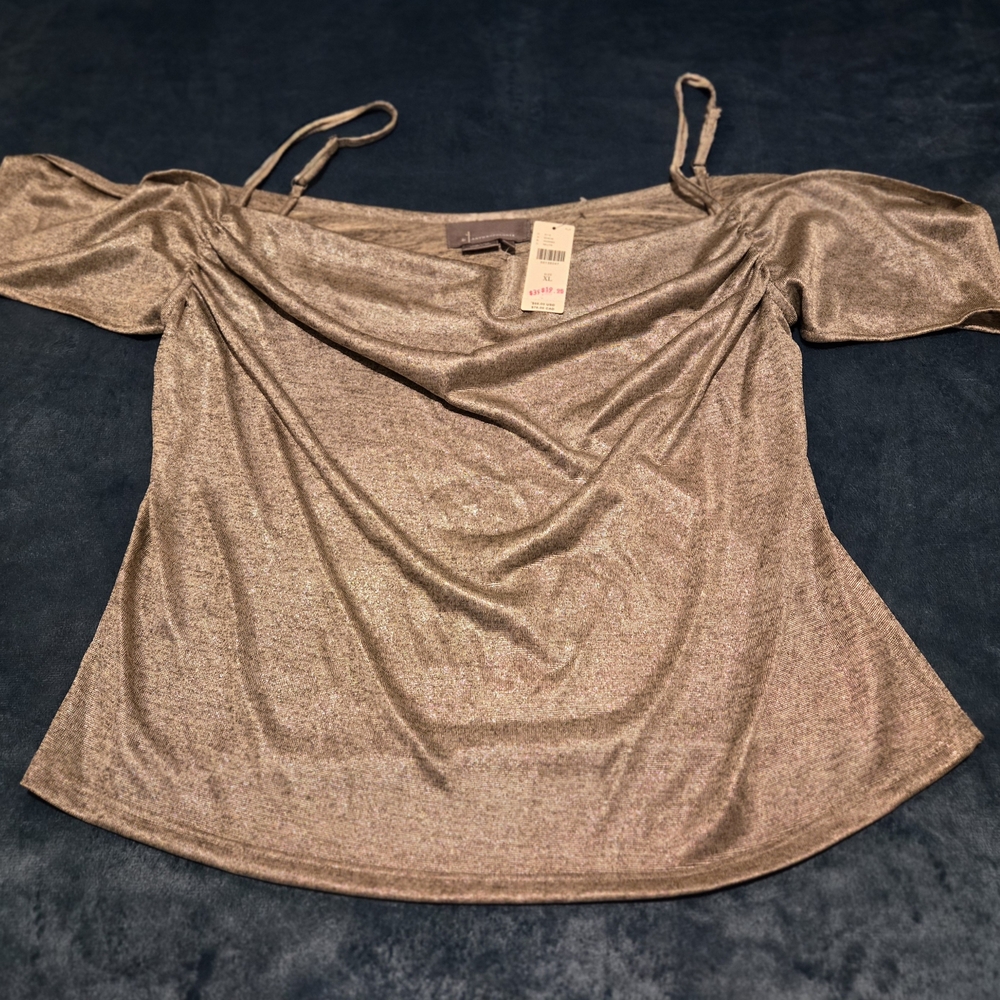 Metallic Off-Shoulder Top